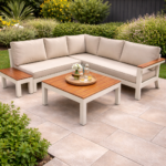 Corner BT Lagom Cream With Coffee Table