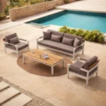Outdoor Sofa Set BT Corfu 3+1+1+Coffee Table Cream