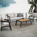Outdoor Sofa Set BT Loca 3+1+1+Coffee Table Smokey