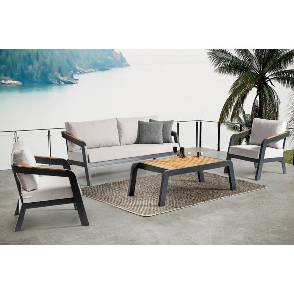 Outdoor Sofa Set BT Loca 3+1+1+Coffee Table Smokey