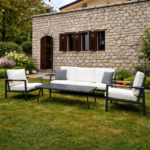 Outdoor Sofa Set CC C-J24001 Grey +Cush Off White