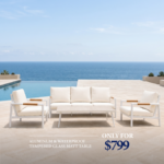 Outdoor Sofa Set CC C-J24001 White +Cush Off White
