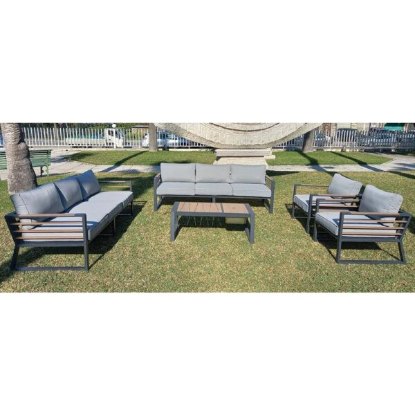 Outdoor Sofa Set Furniture 22001-8 Grey