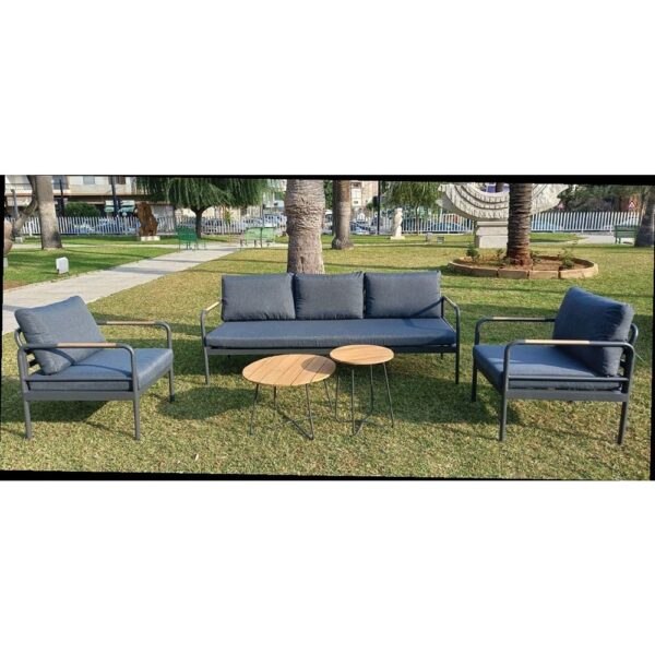 Outdoor Sofa Set Furniture J5194-5 Grey+Cush Grey