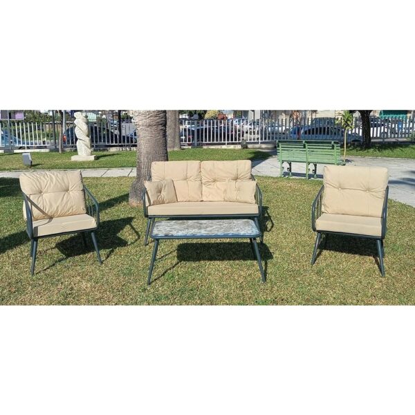 Outdoor Sofa Set Furniture BM30 Grey+Cushion Beige