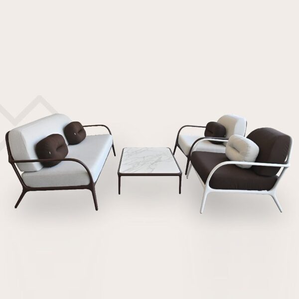 Outdoor Sofa Set M?wee Xaloc 3+1+1+T Brown & white
