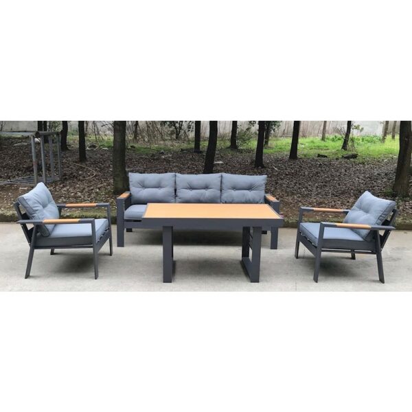 Outd Sofa Set Furniture 190813-5H Grey + Cush Grey
