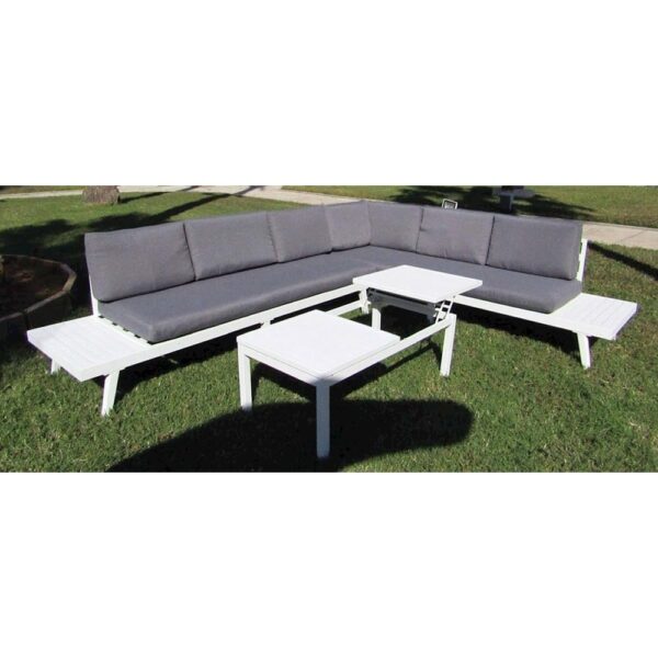 Outdoor Sofa Set Furniture 61337 White + Grey