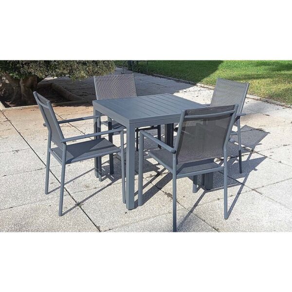 Outdoor Dining Set Furniture 4509S/5017-4 Grey