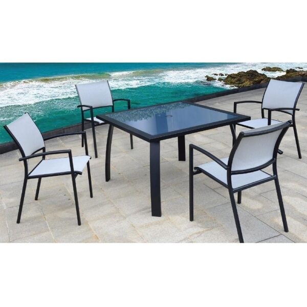 Outdoor Dining Set Furniture 4163/3732-4 Grey