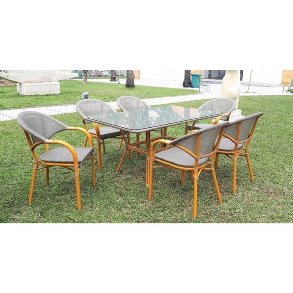 Outdoor Dining Set Furniture 84/186 Gold