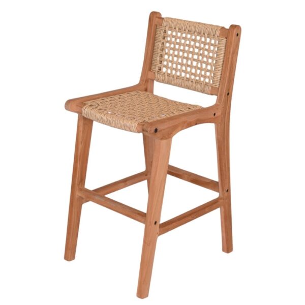 Set Of 2 Bar Chairs DI DF23-53 Natural Wood&Rattan