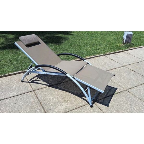 Sunlounger Furniture 1659 Black Beige