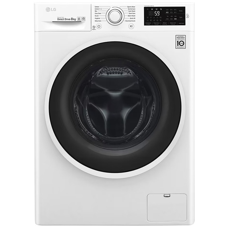 40301LG00057_0 Washer LG F4J6TNPOW White 8kg - Image 1