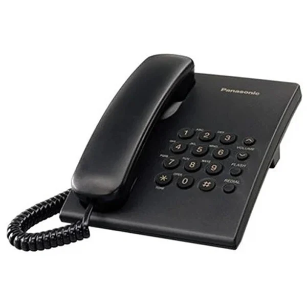 corded base phone Panasonic KXTS500MXB Black