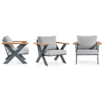 Outdoor Sofa Set BT RIVA Smokey Grey 3+1+1+T - Image 5