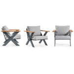 Outdoor Sofa Set BT RIVA Smokey Grey 3+1+1+T - Image 2
