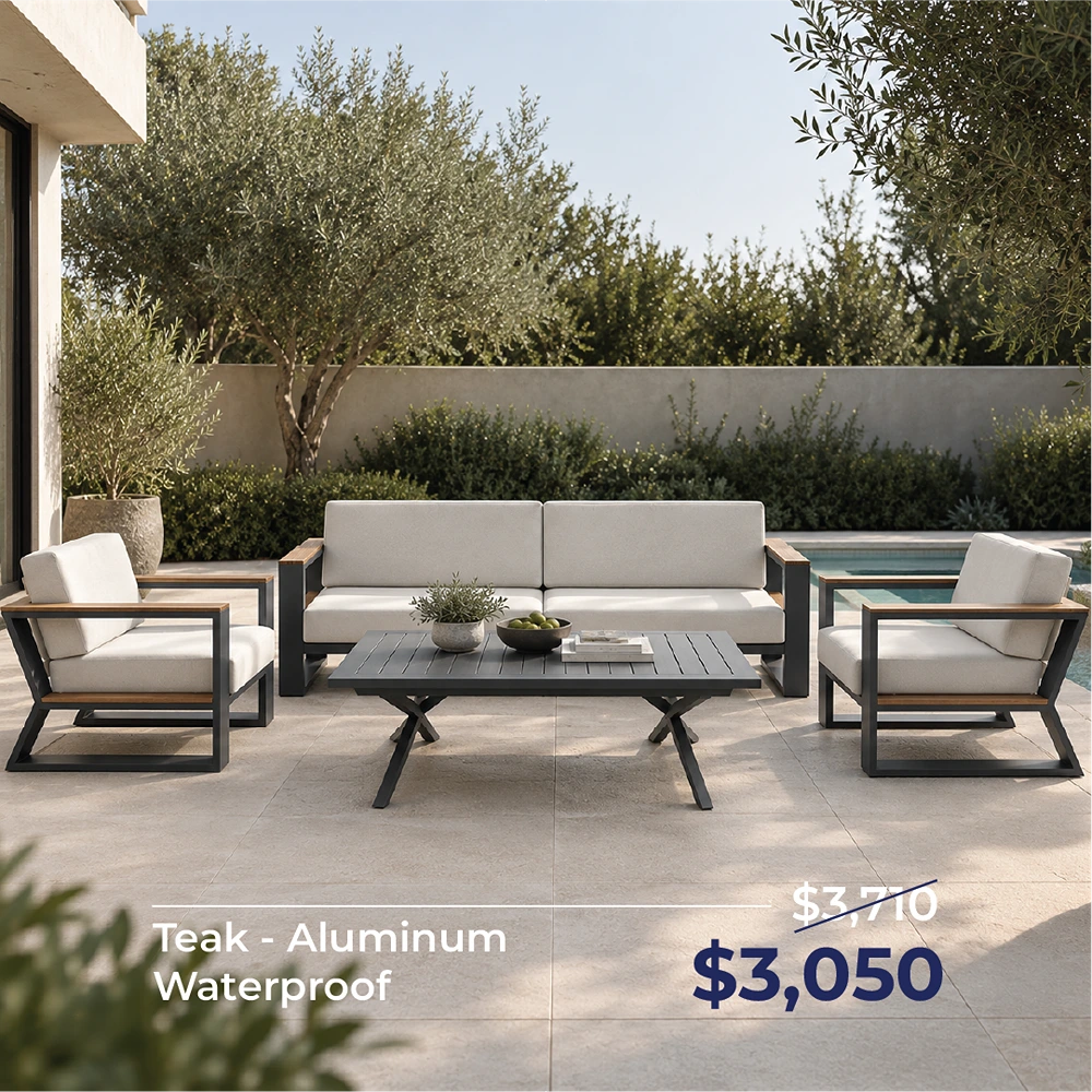 70101BT00027 Out Sofa Set BT Zeus 3+1+1+Cross Table Grey +Cappu - Image 1