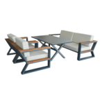 Out Sofa Set BT Zeus 3+1+1+Cross Table Grey +Cappu - Image 2