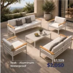 Sofa Set Higold RBM-Nola White 1+1+2+3+T