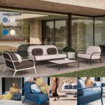 Outdoor Sofa Set Mowee Xaloc 3+1+1+T Blue & white - Image 2