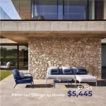 Corner+2tables +Armchair Mowee Xaloc Blue & White