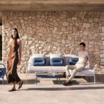 Corner+2tables +Armchair Mowee Xaloc Blue & White - Image 3