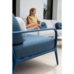 Corner+2tables +Armchair Mowee Xaloc Blue & White - Image 6