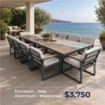 Out Dining Set BT Barbados +10 Chairs Smokey Grey