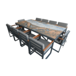 Out Dining Set BT Barbados +10 Chairs Smokey Grey - Image 2