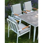 Outd Dining Set CC 1+6 C-J24002 White +Cush Grey - Image 2