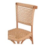 Set Of 2 Chairs DI DF18-RT01 Natural Wood & Rattan - Image 2