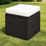 Outdoor Pouf Furniture Outdoor Pouf Wenge +Cushion