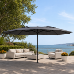 Umbrella Furniture RXC010 Grey Frame+Grey Fabric