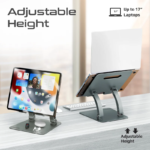 Laptop Stand Promate Deskmate-7 Grey - Image 4