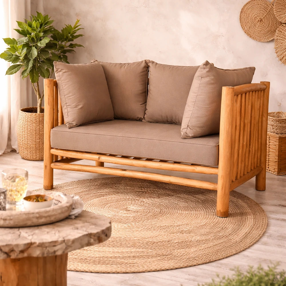 70101DI00001 Sofa 2 Seater DI DF23-61 Straight Lines With Arms - Image 1