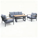 outd sofa set Furniture 190813-7H GREY+ CUSH GREY - Image 2