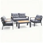 outdoor sofa set Furniture 190813-4H GREY +GREY - Image 2