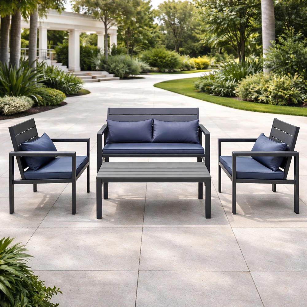 70101FUR0168_0-1.webp outdoor sofa set Furniture 4002 GREY + CUSH GREY - Image 1