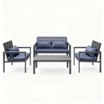 outdoor sofa set Furniture 4002 GREY + CUSH GREY - Image 2