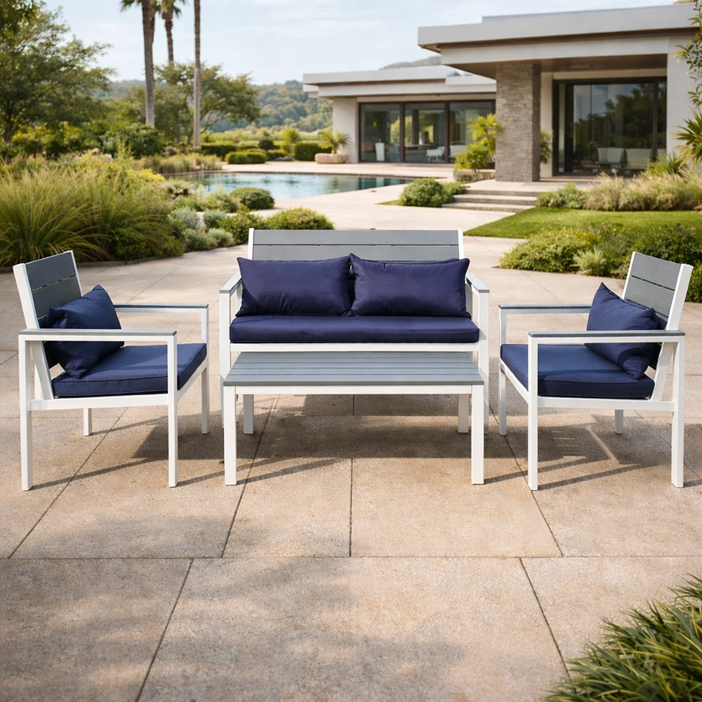 70101FUR0169_0-1.webp outdoor sofa set Furniture 4002 WHITE+ CUSH GREY - Image 1