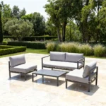Outd Sofa Set Furniture 5218/4618 Grey + Cush Grey