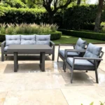 Outd Sofa Set Furniture 190813-5F Grey + Cush Grey