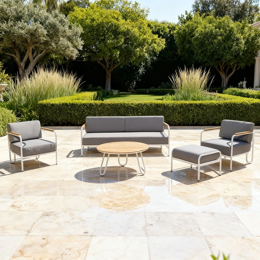 70101FUR0210_0-1.webp Outdoor Sofa Set Furniture 7101-White - Image 1