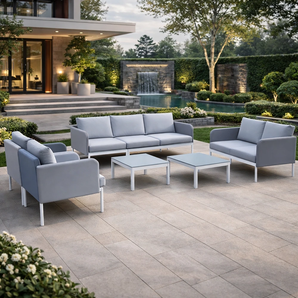 70101FUR0213_0-1.webp Outdoor Sofa Set Furniture AS-003-8 Grey - Image 1