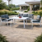 Outdoor Sofa Set Furniture 065/2733-8 White+Grey