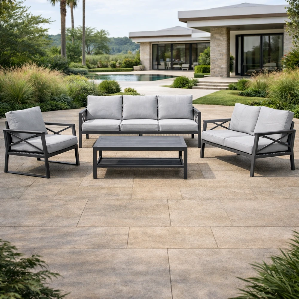 70101FUR0225_0-1.webp Outdoor Sofa Set Furniture 167-5 Grey - Image 1