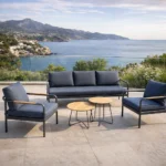 Outdoor Sofa Set Furniture J5194-5 Grey+Cush Grey