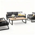 Outdoor Sofa Set Furniture 220012 Dark Grey - Image 2