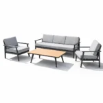 Outdoor Sofa Set Furniture S212 Grey - Image 2